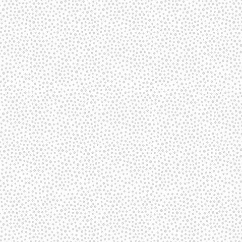 White on white fabric covered in little white dots. From Timeless Treasures. 100% Cotton, 44/45" wide.