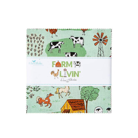 5in Squares Farm Livin', 42pcs/bundle