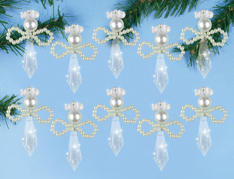 Crystal Angels - Gold/Silver Beaded Ornament