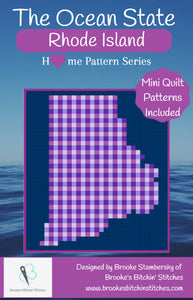 The Ocean State - Rhode Island Pixelated Quilt Pattern