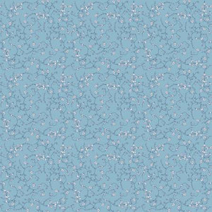 This fabric is from Riley Blake Designs and is designed by Melissa Mortenson for the Tulip Cottage Collection. This fabric is a dusty blue with tiny little vines all over.&nbsp;