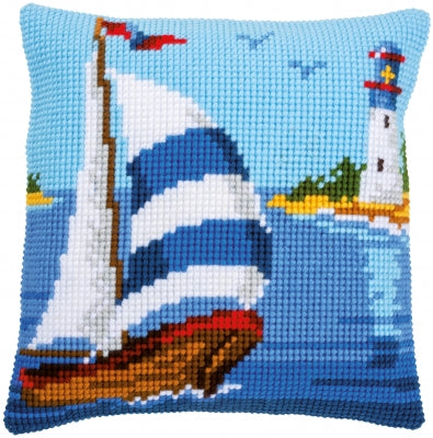 Sailboat Needlepoint Pillow Kit