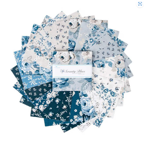 Serenity Blues - 5in Squares - 42pcs/bundle