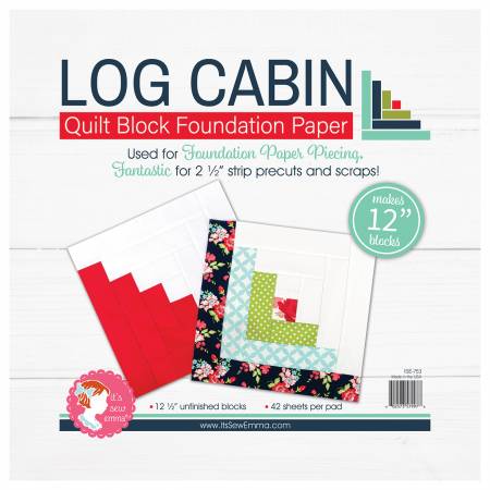 Log Cabin Foundation Paper 12" Square
