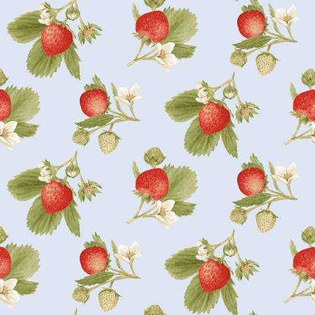 Tossed Blooms Strawberry Fabric Yardage, SKU: 20484 11