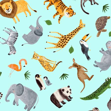 This collection is so sweet for a little kid (or big kid!) Featuring a variety of animals from all over the world. From Clothworks Ticket to the Zoo by Rebecca Jones Collection 100% Cotton, 44/5" ALL FABRICS ARE PRICED BY THE HALF YARD.  PLEASE ORDER IN QUANTITIES OF 1/2 YARD.  WE WILL CUT IN ONE PIECE.