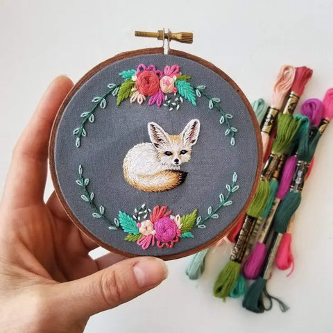 This adorable hand sewing project is perfect for seasoned crafters looking for a little challenge as they recreate one of natures cutest animals using a thread painting technique. This arts and crafts set is packaged in a clear reusable bag so customers can easily see the quality of the hand embroidery supplies before purchase.